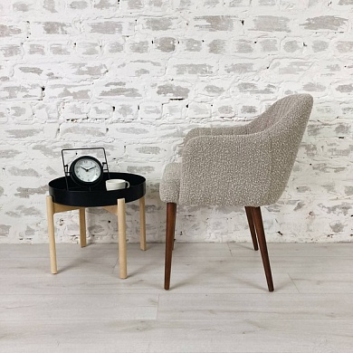 Стул  550*620*790  (A. BUCKLE Latte / ножки Бук / Тон-4 (Старинный орех))