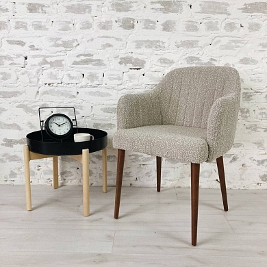 Стул  550*620*790  (A. BUCKLE Latte / ножки Бук / Тон-4 (Старинный орех))
