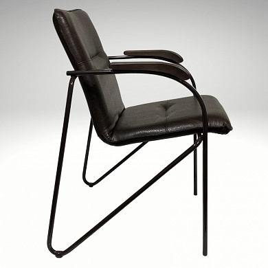 Кресло  630*600*820  ( Vega Dark brown / металл- темн. орех / подлокотн. Бук -Тон- 6 (Венге))